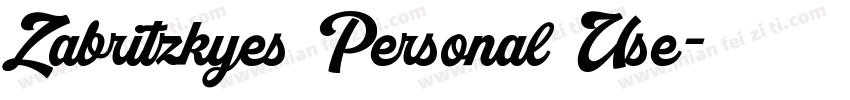 Zabritzkyes Personal Use字体转换